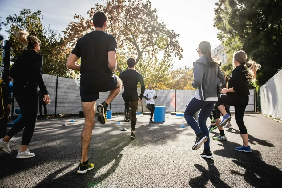 Outdoor fitness training session