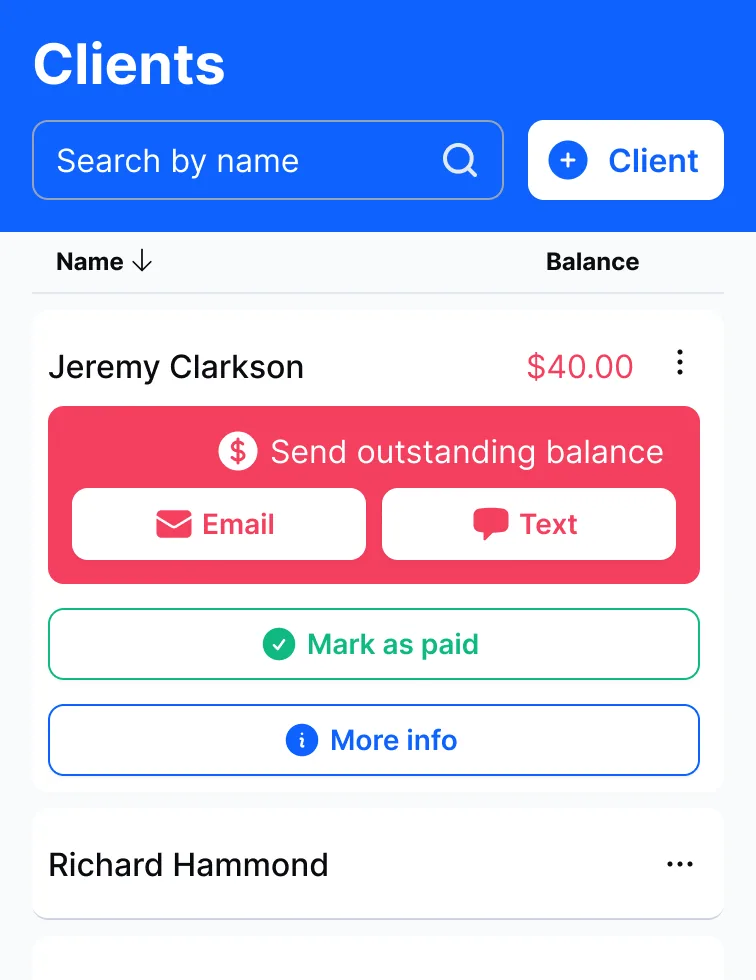 Balance tracking feature illustration